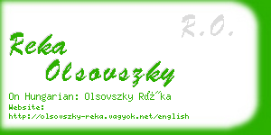 reka olsovszky business card